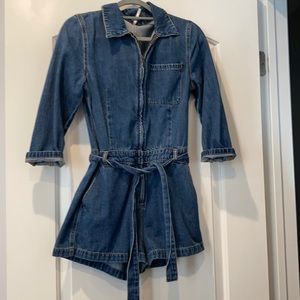 Free people denim jumpsuit